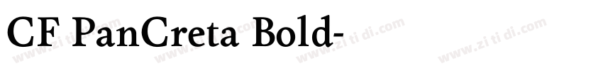 CF PanCreta Bold字体转换